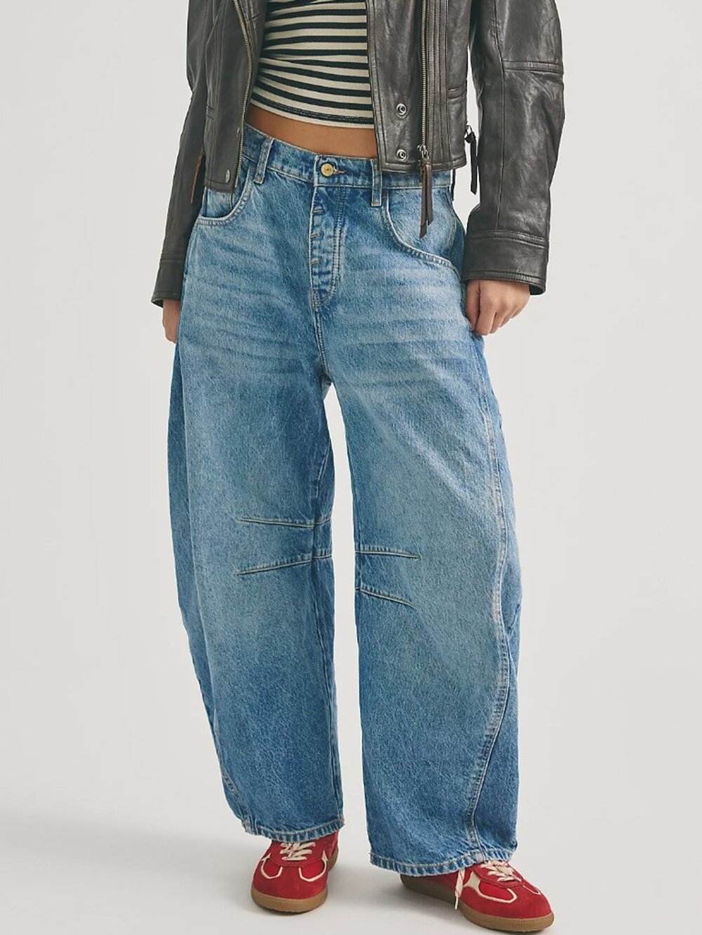 Women Free People (We The Free) NWT sz 26 Good Luck Mid Rise Barrel jeans